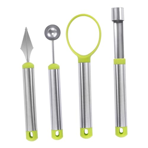 ABOOFAN Practical Fruit Ball Digger 4pcs Stainless Steel Set Tool Pineapple Cutter Kitchen Gadget