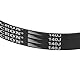QUARKZMAN 140J6 Gummipoly-V-Riemen, 6 Rippen PJ V-Rippenriemen 355mm Länge x 14mm Breite x 3,5mm Dicke, industrieller Antriebsriemen für die Übertragung von Bewegung