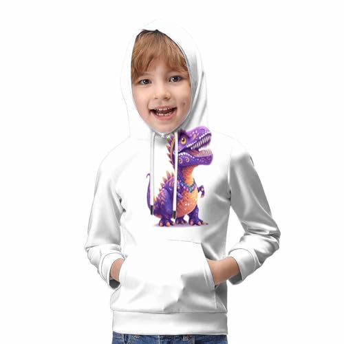 Pull dinosaure capuche garçons filles sweat imprimé 3D 11-13 ans