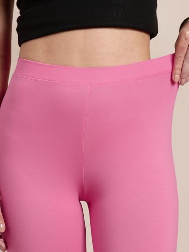 Image of TWIN BIRDS Super Stretchable Cotton Elasthane Fabric Ankle Length Leggings for Women