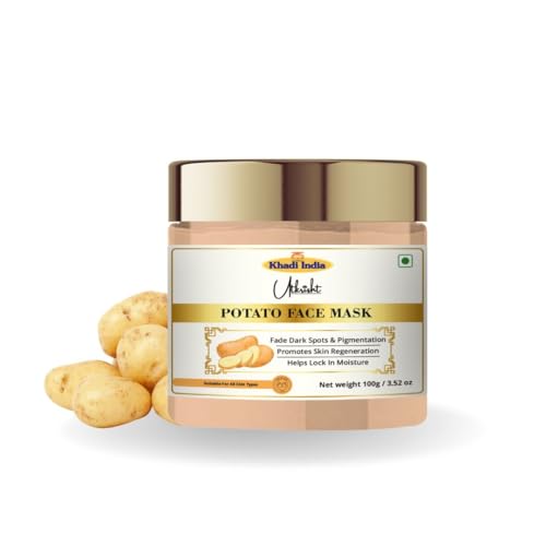 Image of Utkristh Khadi Potato Face Mask 100 gm | Pure & Ayurvedic | For Breakouts, Pigmentation, Dark Spots & Dark Circles | Deep Cleansing for Glowing Skin | All Skin Types | Face Mask for Men & Women