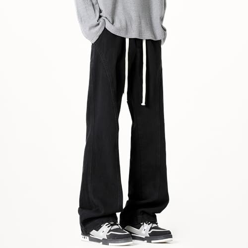 Tripleberly Men's Jeans Wide Leg Baggy Jeans Y2K Loose Fit Denim Pants Hip Hop Straight Leg Skater Trousers Streetwear3