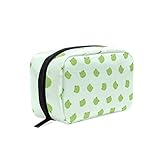 Makeup Cosmetic Bag Green Frog Head Pattern Cartoon Portable Travel Train Case Toiletry Bags Organizer Multifunction Storage Bag