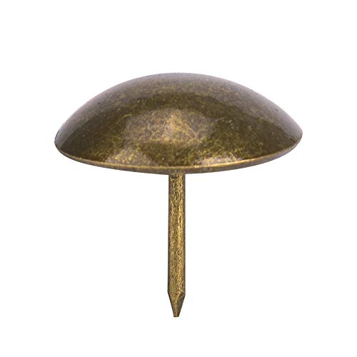 30pcs Upholstery Tacks, Iron Thickening Round Head Furniture Nails Upholstery Nails Pushpin Decorative Drawing Pins Thumb Tacks for Furniture Sofa Cupboard Door Decoration Bronze (25 * 25mm)
