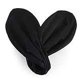 [ジュエルボックス] JewelVOX デフトバン ワイヤーポニー ヘアアクセサリー スクエア オーバル シルク風 光沢 リボン ヘアアレンジ (【オーバル】ブラック)