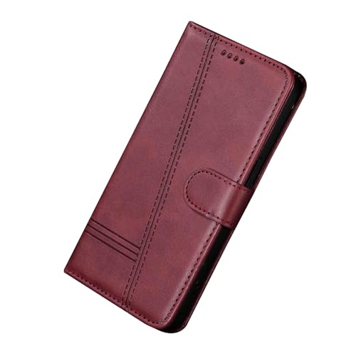 Étui à rabat Samsung S25 Plus rouge protection intégrale et étui portefeuille
