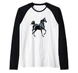 Arabian Horse Funny Realistic Black Arabian Horse ist eine lustige niedliche Abbildung eines schwarzen arabischen Pferdes in einem tollen Design, das Sie tragen und Spaß mit Familie und Freunden haben können.