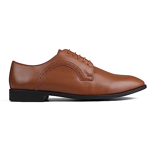 Image of Formal Oxford Shoes for Men Leather Office Dress Uniform Derby Shoes for Men