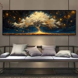 Impression sur toile Arbre de Vie grand format déco murale abstraite 20x60