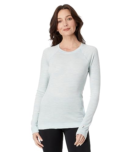 Smartwool Womens Classic Thermal Merino Base Layer Crew Winter Sky Heather Large