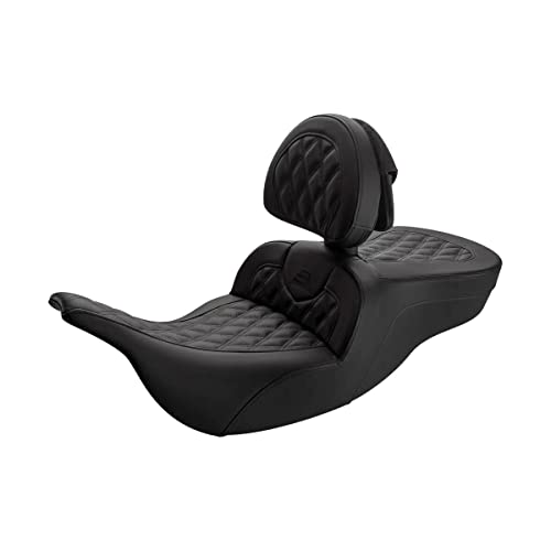 Saddlemen Road Sofa Seat with Backrest (Lattice Stitched) for 97-07 HARLEY FLHTCU