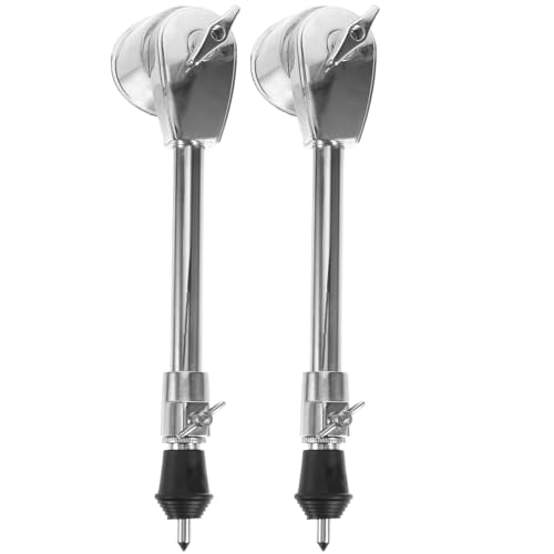 BESTonZON 2 Pcs Drum Hardware Accessories Kit Metal Drum Legs Electroplated Spurs Non-slip Feet for Bass Drums Legs