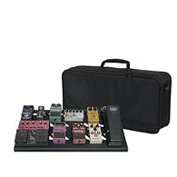 Lightweight Aluminum Pedal Board with 23.75" x 10.66" Pedal Surface in Black Finish Universal mounting bracket provided for mounting most common power supplies beneath the board Angled for ease of access to pedals Includes Adhesive Velcro Strips Delu...
