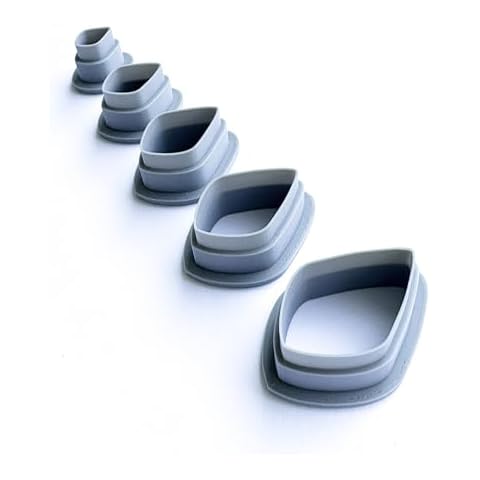 Polymer Clay Cutters – The Clayful Co Petal Pack Set of 3 – Plastic Cutter for making Jewelry and Earring Shapes Cover