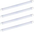 KOUZEMS LED Light Bulbs Fluorescent T8 Replacement Tube 4ft Bulb T12 Ballast Bypass Lights 3000K Warm White Milky Cover 4-Pack