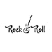 Rock N Roll Logo Sign Guitar Heavy Metal Música Vinilo Etiqueta de la pared Etiqueta engomada del coche Calcomanía Niño Dormitorio Estudio Musical Bar Club Decoración para el hogar Mural