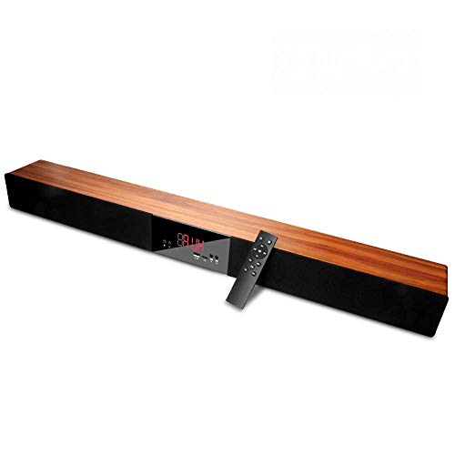 Soundbar mit drahtlosem Subwoofer 3 Modi mit LED-LCD-Anzeige 60 Hz Drahtloser drahtloser Bluetooth-Stereo-Retro-Subwoofer aus Holz AUX-Eingang