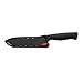 Farberware Edgekeeper 6-Inch Chef Knife with Self-Sharpening Blade Cover, High Carbon-Stainless Steel Kitchen Knife with Ergonomic Handle, Razor-Sharp Knife, Black