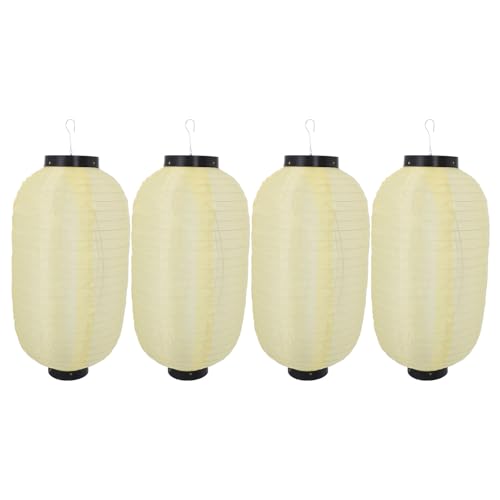 Ciieeo 4 faroles tradicionales japoneses colgantes para sushi, restaurantes, fiestas, jardines, decoración interior y exterior.