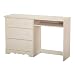 South Shore Summer Breeze Desk with 3 Drawers, White Wash
