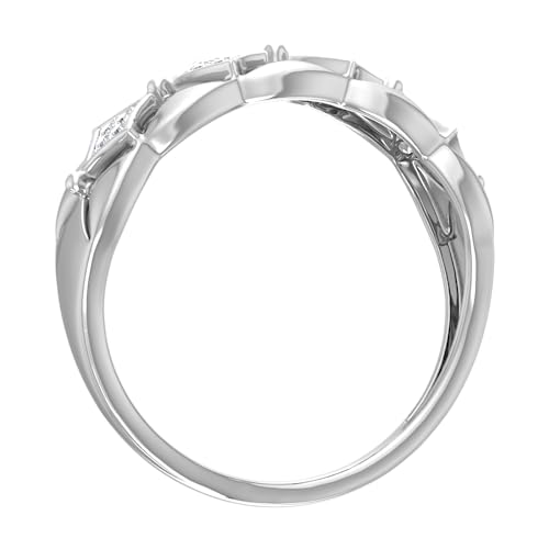 0.05 Carat Diamond Wedding Band Ring in 10K Gold2