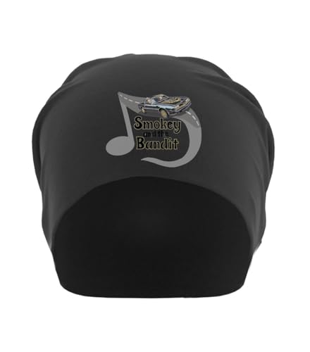 Bonnet souple unisexe coton noir fin respirant style artistique et moderne taille unique