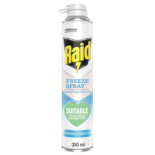 Raid Crawling Insect Freeze Spray, Insecticide Free Bug Spray For Indoor Use, Child and Pet Safe, 350 ml