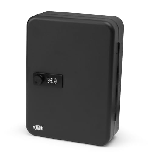 BIRD - Black Combination Key Cabinet - Key Box Wall Mounted - Storage for up to 30 keys