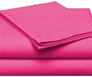 Perfect Fit Heavy Wight Egyptian Cotton Sheet Set Hot Pink Solid 4 Pieces King Bed Sheets ,10 Inches Deep Pocket