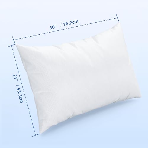 Image of JMU 100PCS Disposable Pillow Case 21 inch x 30 inch, Tissue /Poly Medical Pillow Covers Sleeves, White