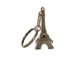 12pcs/lot 3d Eiffel Tower French Souvenir Paris Keychain Cute Adornment Keyring (Bronze)