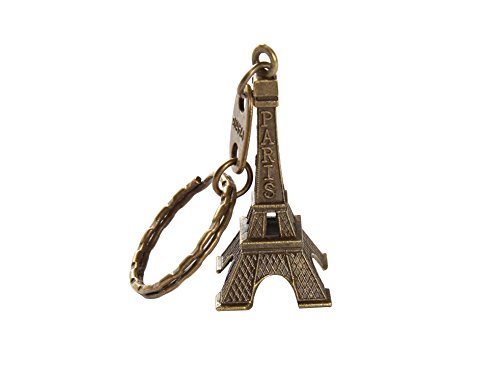 The New World15 12pcs/lot 3D Eiffel Tower French Souvenir Paris Keychain Cute Adornment Keyring (Bronze)