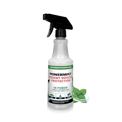 Powermint Peppermint Oil Rodent Vehicle Protection Spray (16 Oz) for Vehicle Engines and Interiors - Cars, Trucks, RVs, and Boats