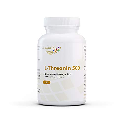 L-Thréonine 500 Vita World - Complément en gélules fabriqué en Allemagne (pack de 3)