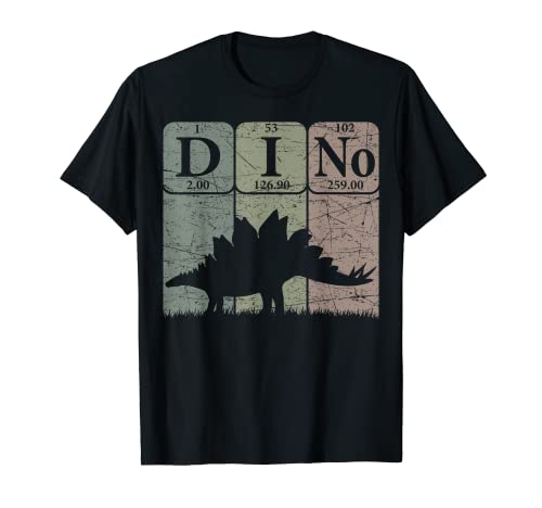 Dinosaur Periodic Table Elements Stegosaurus Paleontologist T-Shirt