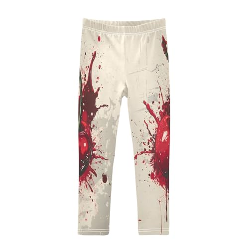 Bolaz Toddler Girls Leggings Printed Yoga Pants Leggings Graffiti Style Cherry for Kids