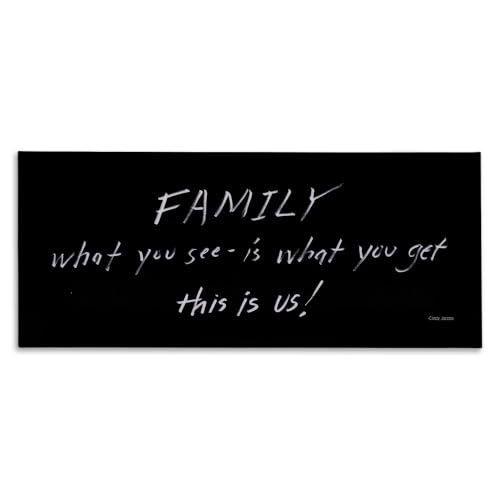 Stupell Industries Family This Is Us Chalkboard Writing Style Phrase Canvas Wall Art, Design by Cindy Jacobs