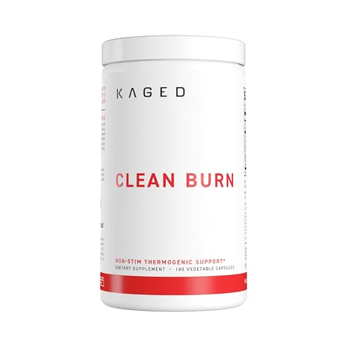 Kaged Thermogenic Clean Burn Caps for Men & Women Weight Management Supplement Caffeine-Free 90 Servings