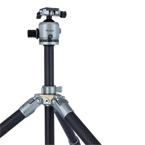 Rollei Carbon-Mittelsäule- Erweiterung für Lion Rock Pro – Schnelle Höhenverstellung, Erhöht Maximalhöhe auf 177 cm, Leicht und Stabil, Gewichtshaken für zusätzliche Stabilität