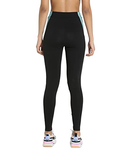 Image of Puma Cotton Mid Rise Tight Fit Womens Athleisure Tights