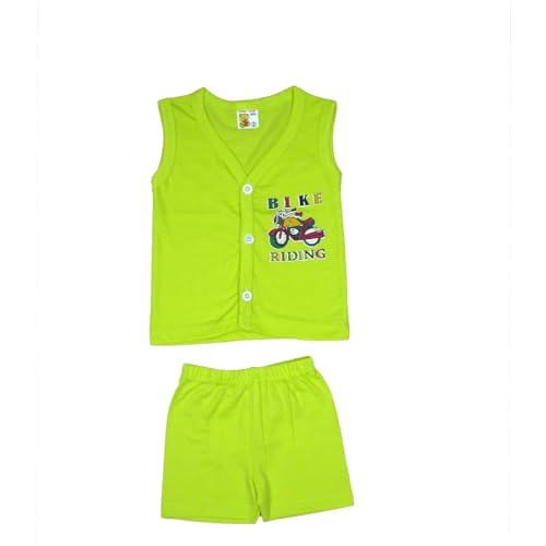 Image of New Born Baby Unisex Breathable Cotton Sleeveless Button Jhabla Dress | Boy & Girl Baby Clothe Size From 3 Months | Jabala Set for New Born | Pack Of 5 Combo