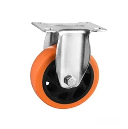 Roulettes rotatives de 3 pouces orange moyennes pour machines et équipements industriels
