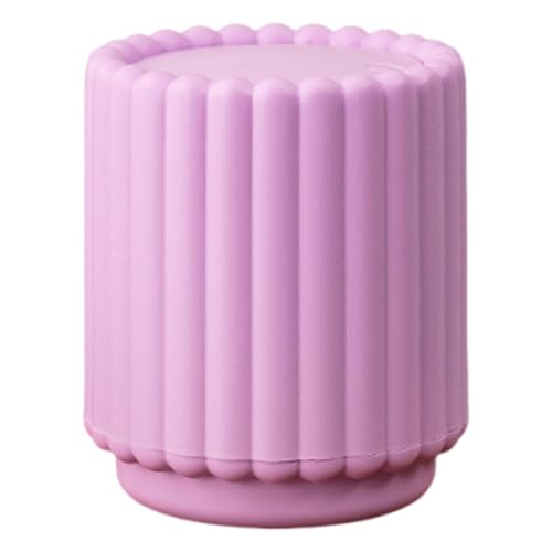 F Fityle Poubelle de bureau avec couvercle à pression, 12,5 x 15 cm, motif, idéale pour un bureau ou un meuble de rangement, Violet