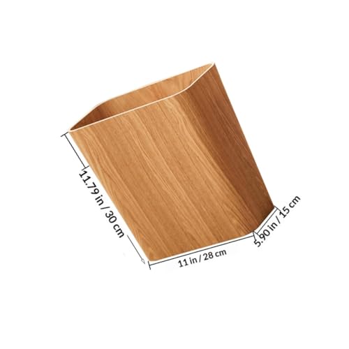 Caneca de basura de madera para cocina miniatura 2