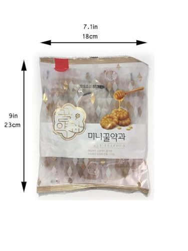 Samlip Korean Traditional Sweet Mini honey Yak Gwa Cookies 200 g x 3 Pack (total 600g)