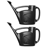 2 x 6L Black Outdoor Watering Can With Detachable Sprinkler Rose - For Indoor And Outdoor Plant Watering - Durable Weather Resistant Garden Watering Can.