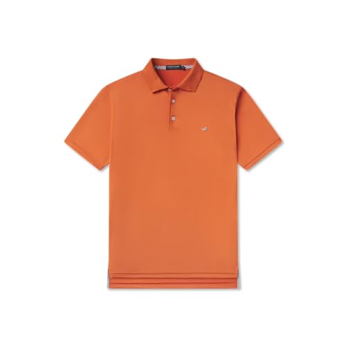 Southern Marsh Bermuda Performance Polo, Burnt Orange, Medium