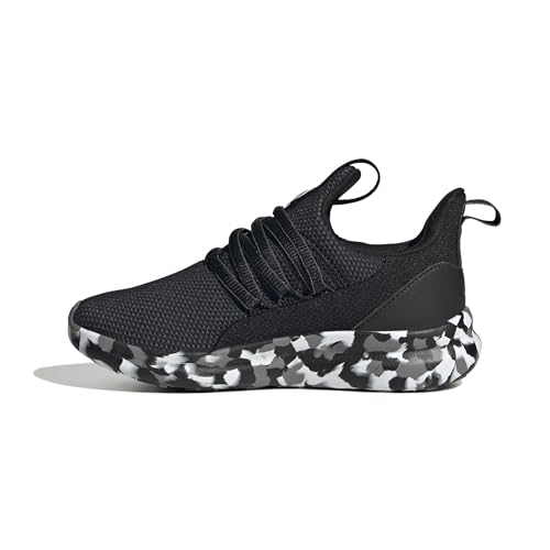 adidas Lite Racer Adapt 7.0 Sneaker, Black/Black/Grey, 6.5 US Unisex Big Kid