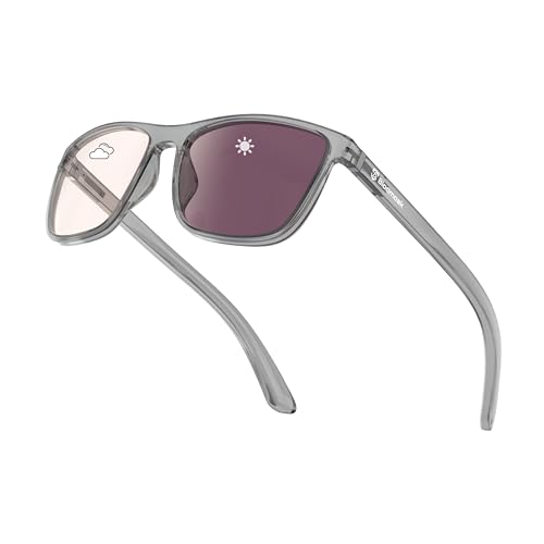 Bloomoak Rose Tinted Photochromic Migraine Relief Glasses FL- Flex Pink Light Sensitivity Glasses for Fluorescent LED Glare Photophobia Eye Strain