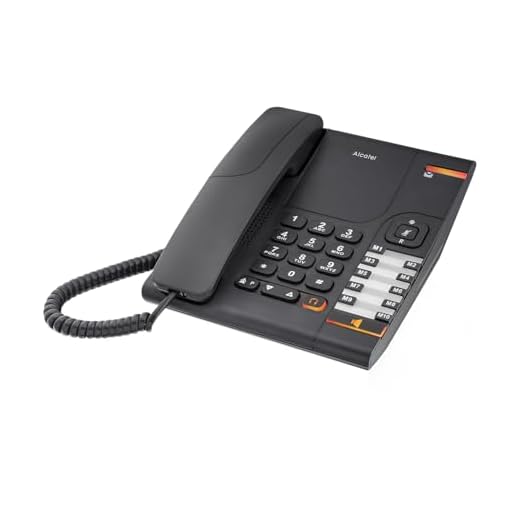 ALCATEL Temporis 380 PRO - Festnetztelefon für den professionellen Einsatz - Freisprechfunktion - Anrufanzeige - Lautstärke regelbar - Wahlwiederholung-/Stummtaste -10 direkte Speichertasten - Schwarz
